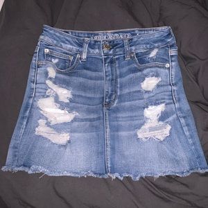 american eagle jean skirt
